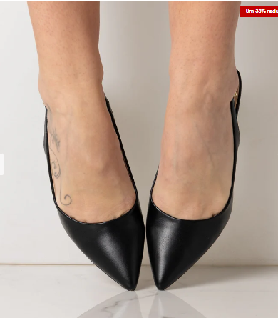 Malena® | Stylish Black Shoes With Black Strap