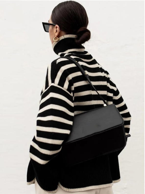 Ximena® | Col roulé rayé for women