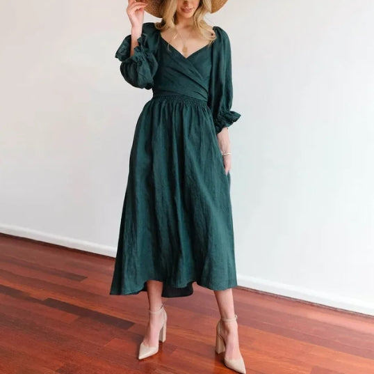 Martina® | French Dress With Ruffle Sleeves
