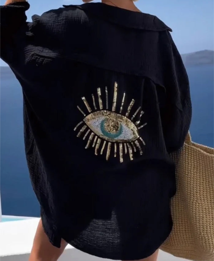 Yolanda® | Eye Sequin Top