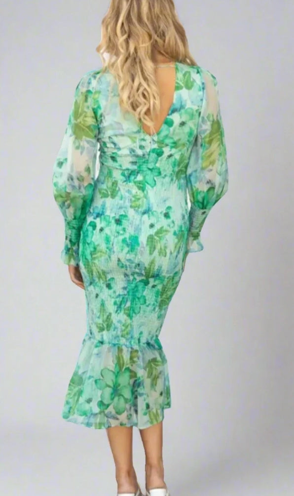 Aria® | Floral Print Midi Dress