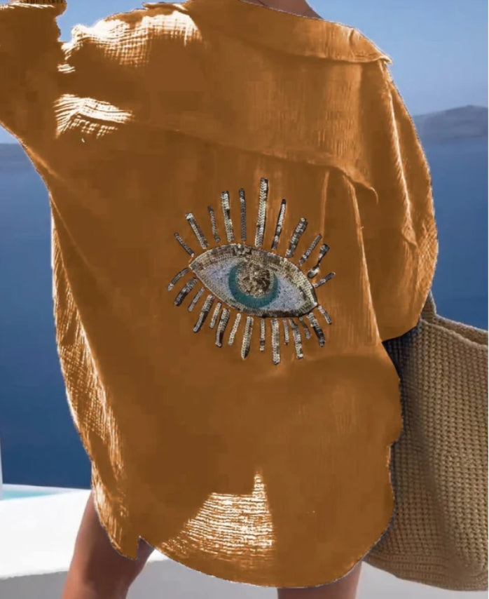 Yolanda® | Eye Sequin Top