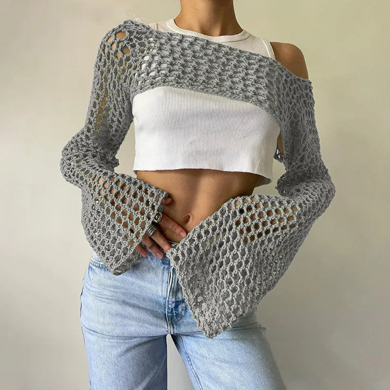 Clotilde® | Mesh crop top for women
