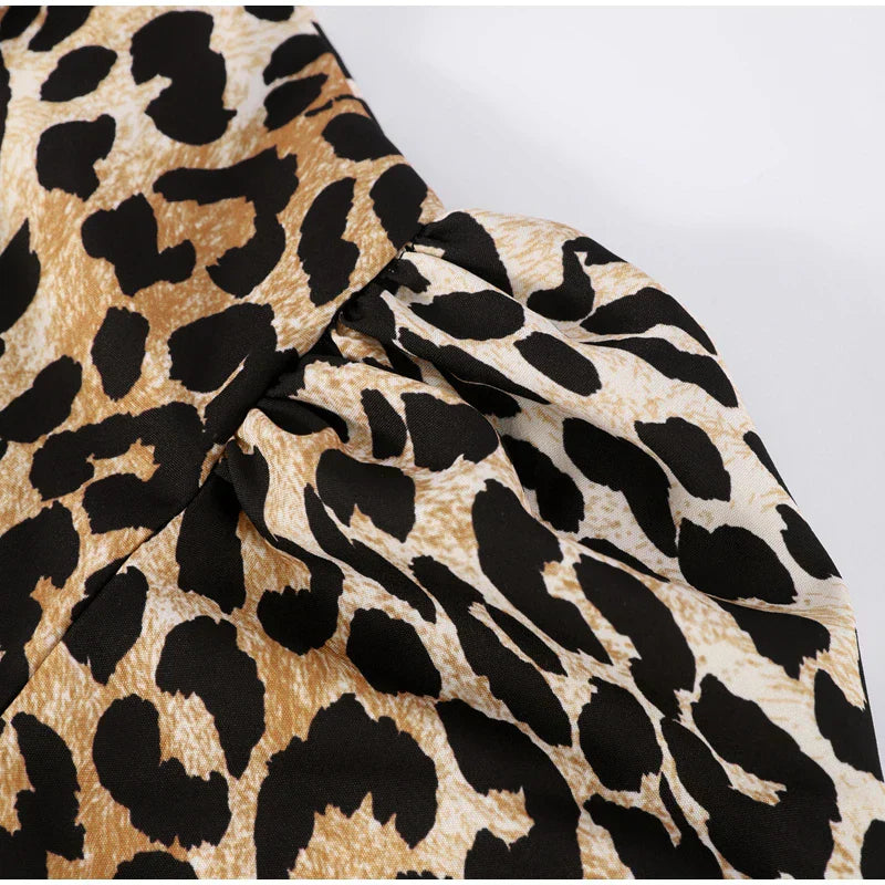 Melissa® | Leopard Lace Blouse With Bubble Sleeves