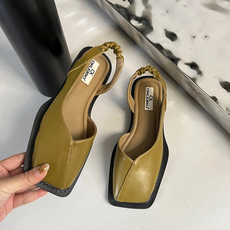 Lea | Slingback Sandals with Square Toe for Women