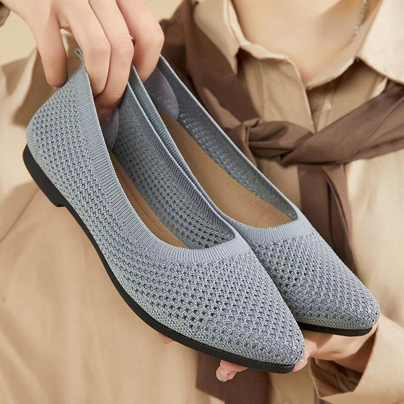 Marcela® | Gray Orthopedic Ballerinas