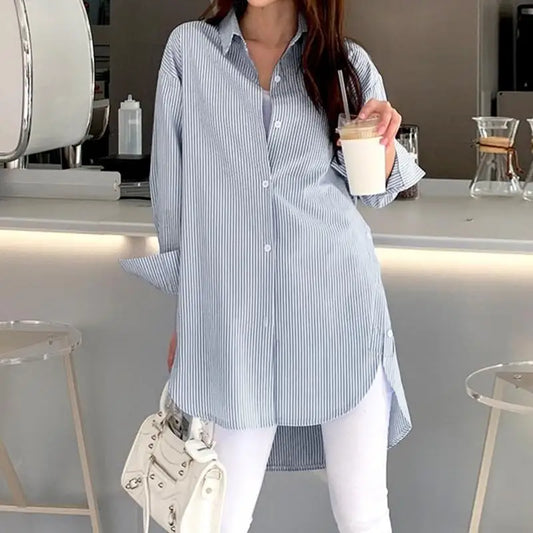 Bryarly® | Pinstripe Button Down Blouse For Women