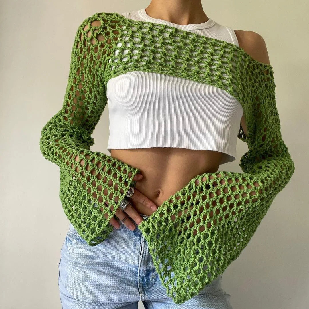 Clotilde® | Mesh crop top for women