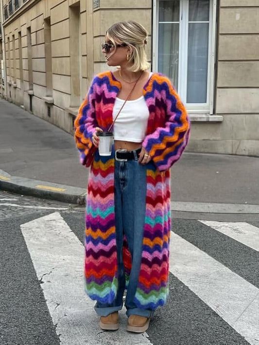 Karen | Cardigan in wavy mohair