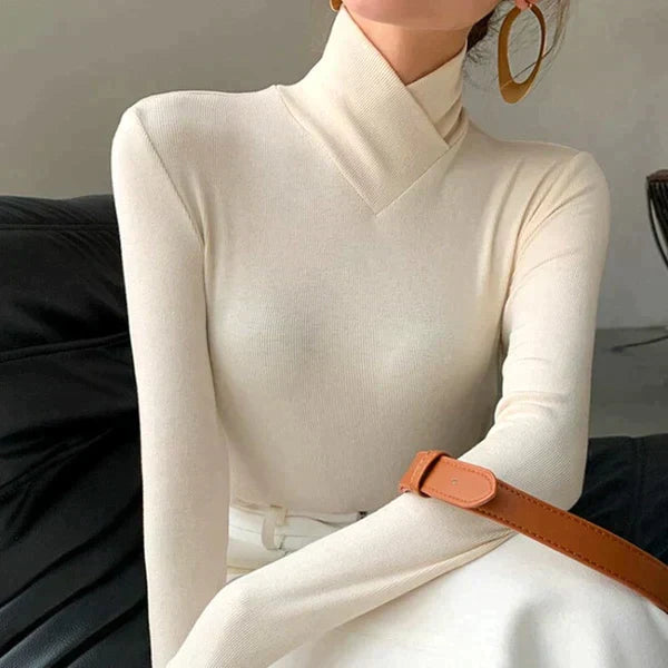 Jantina® | Long sleeve turtleneck sweater for women