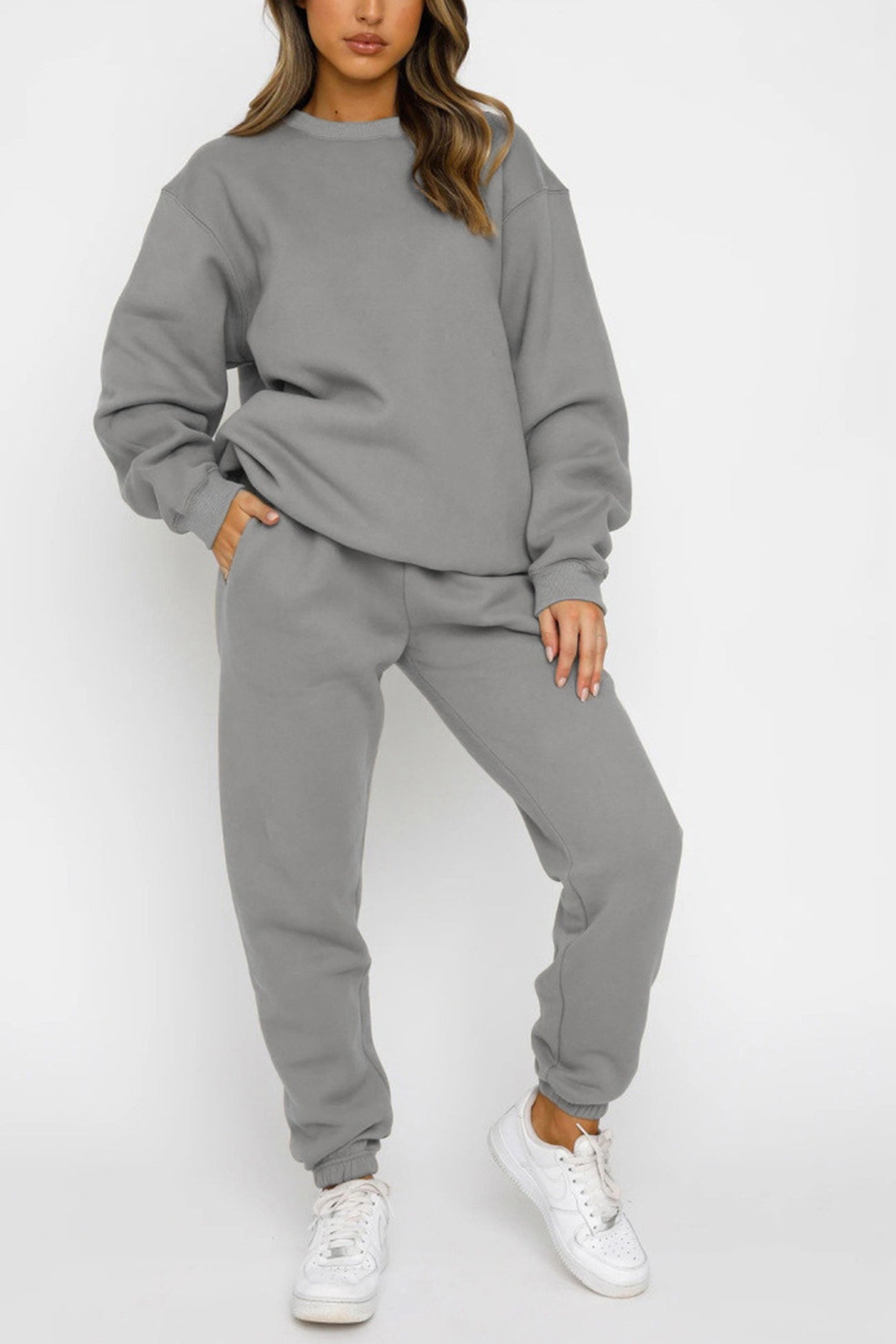 Mirjam | Solid sweatshirt pants set