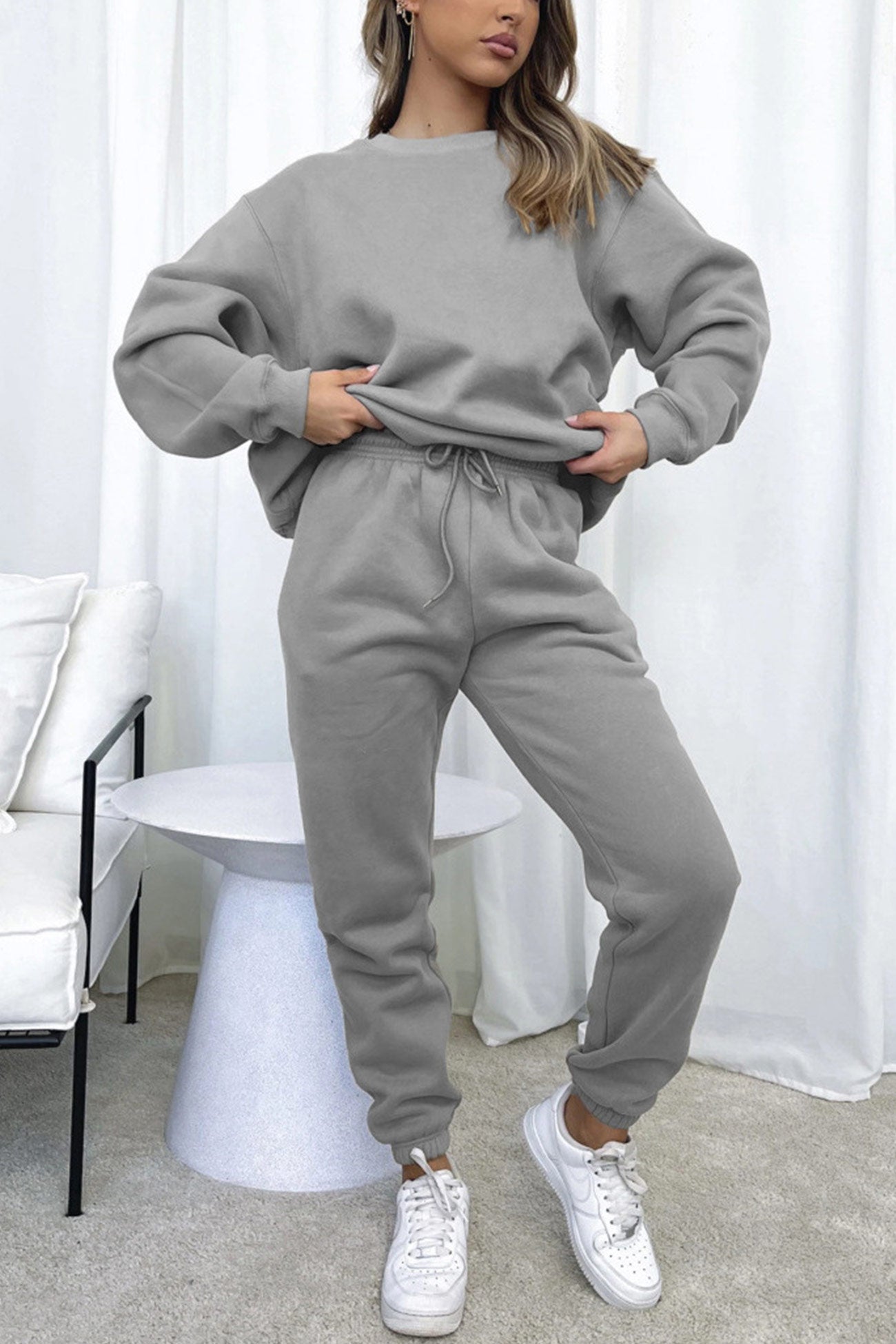 Mirjam | Solid sweatshirt pants set
