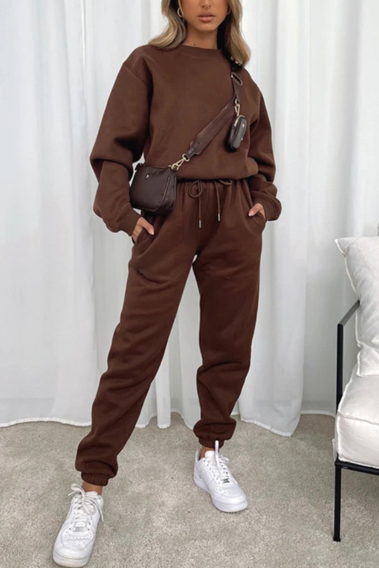 Mirjam | Solid sweatshirt pants set
