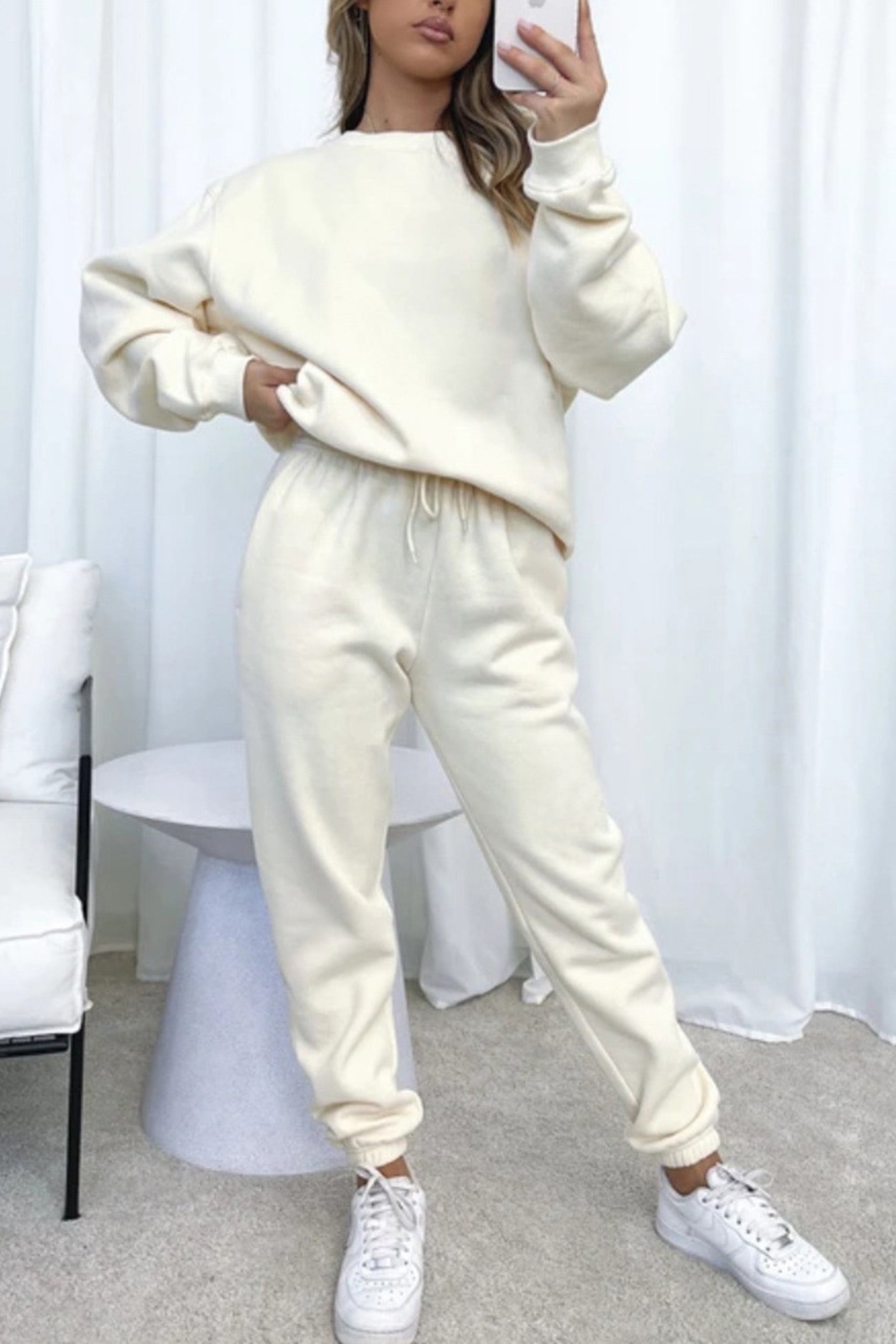 Mirjam | Solid sweatshirt pants set