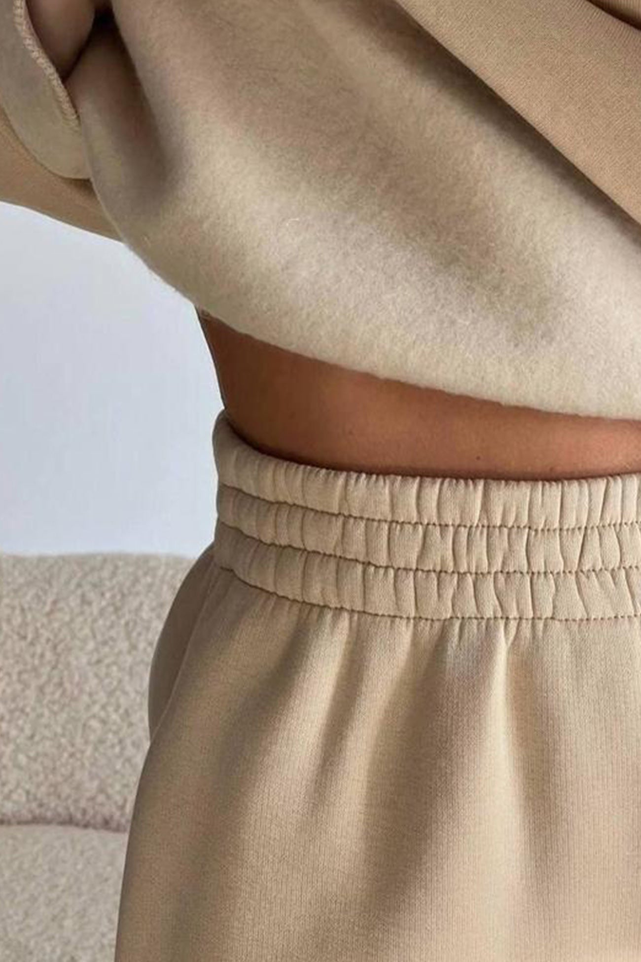 Anya | Stand collar button down sweatshirt suits