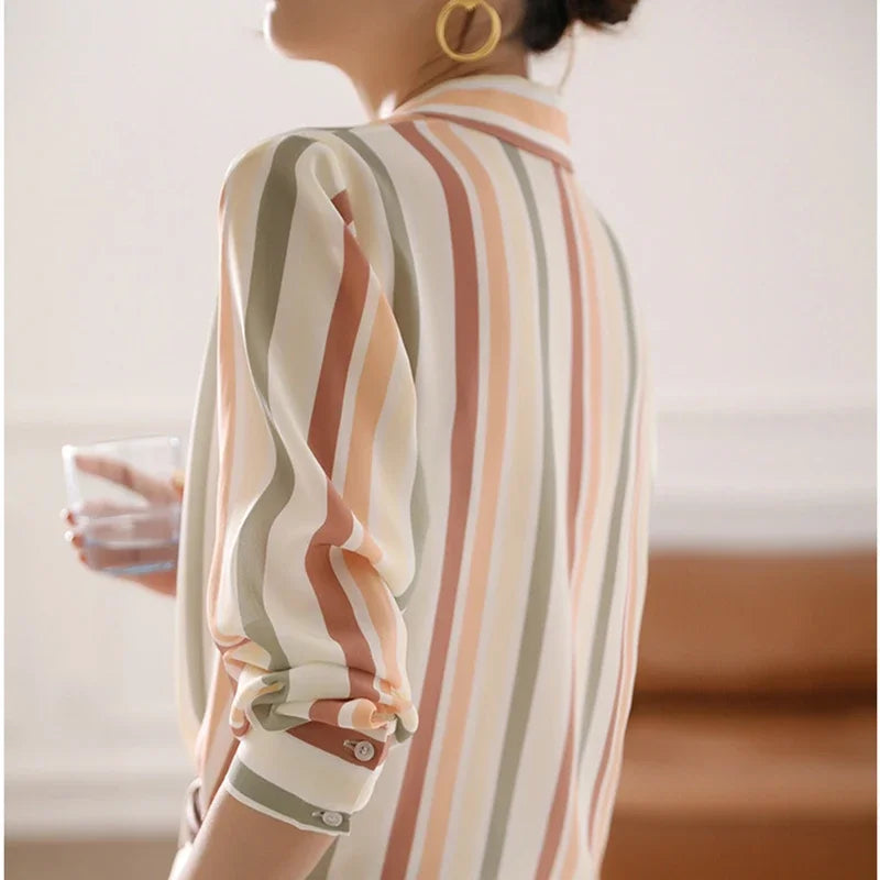 Mercedes® | Satin Vintage Stripe Shirt