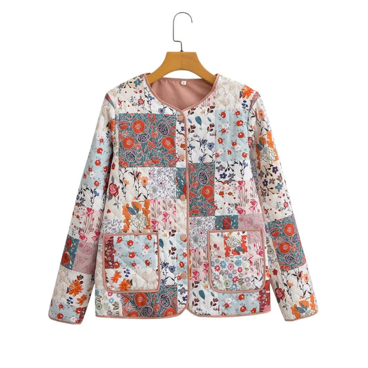 Gaby | Chic floral women's coat jacket