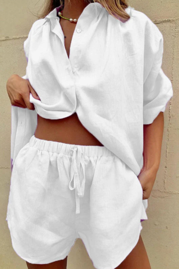 Rebeca® | Lightweight women's blouse set with wide shorts