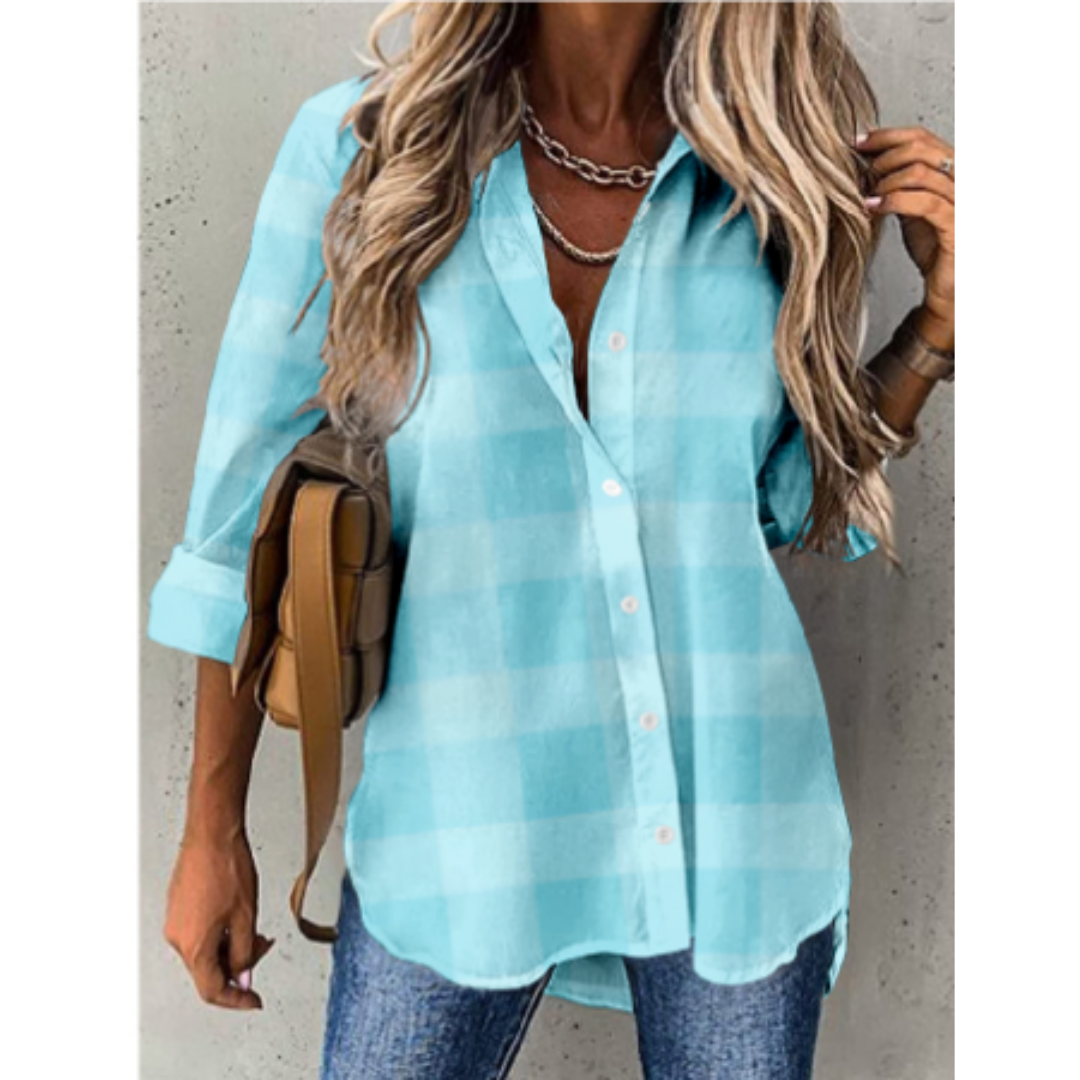 Brunna® | Casual Checked Blouse