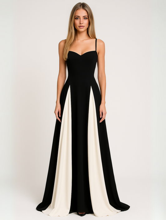 Charlotte | Portofino Elegant Contrast Panel Dress