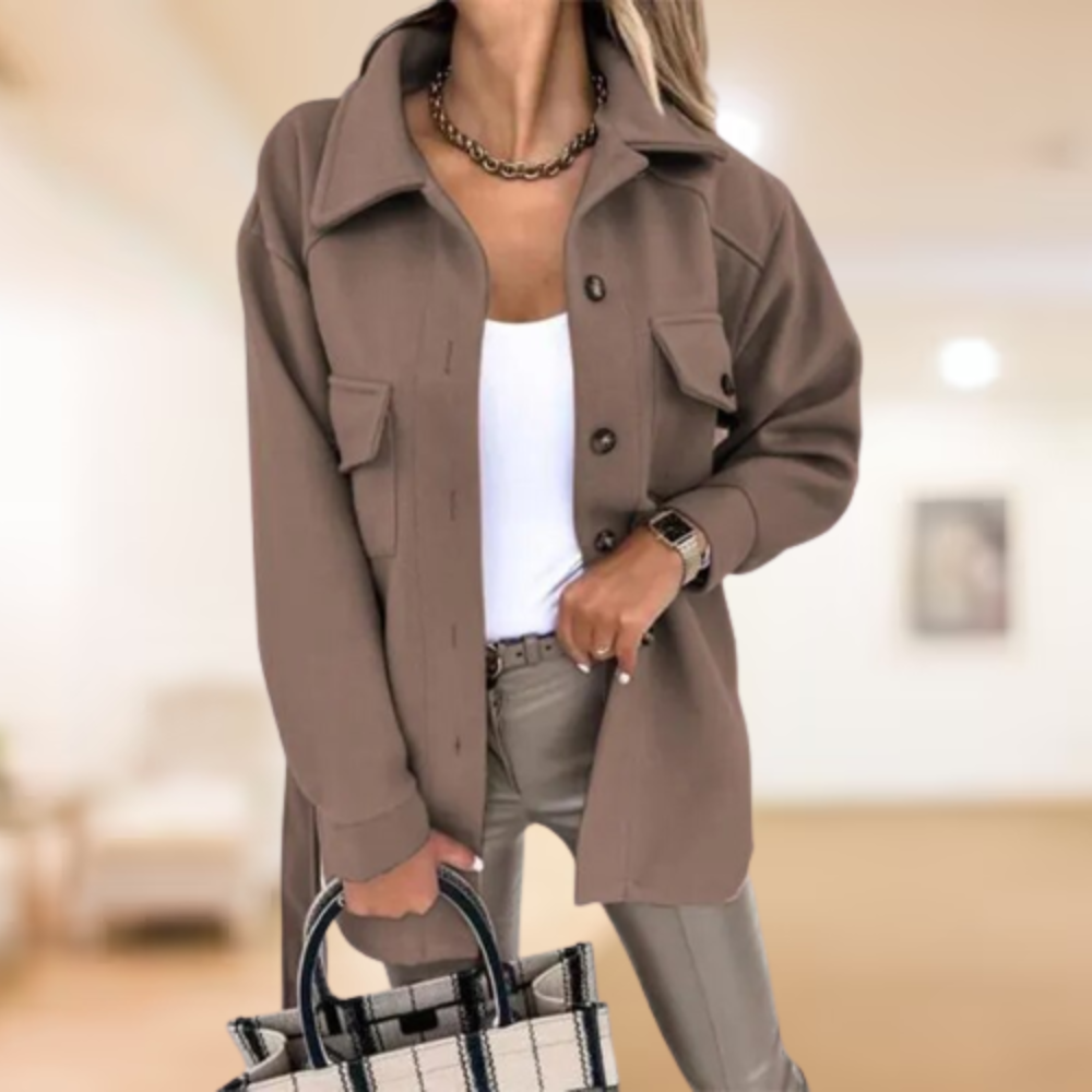 Griselda | Coat with polo buttons