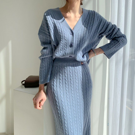 Herma® | Knitted top and skirt set