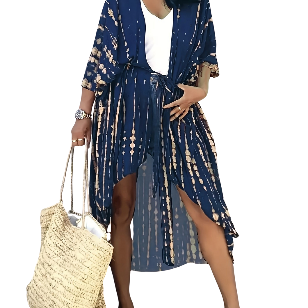 Marta® | Midi Kimono Boho Allover-Print Loose Fit