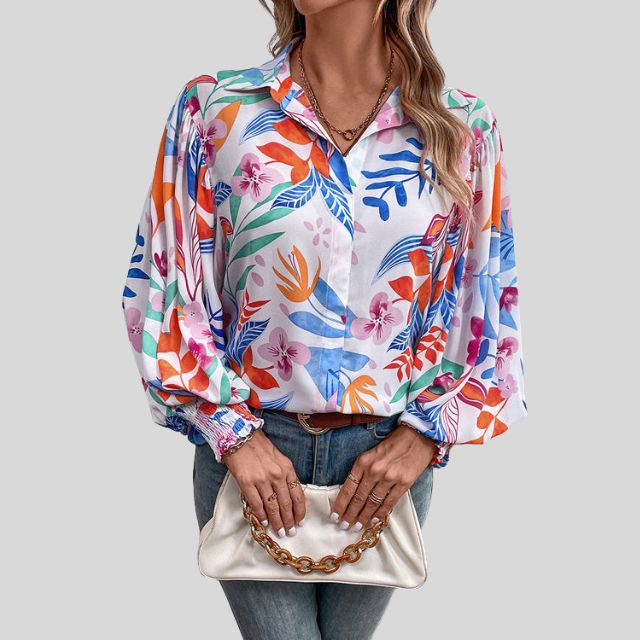 Brushett® | Flowing Floral Blouse For Women