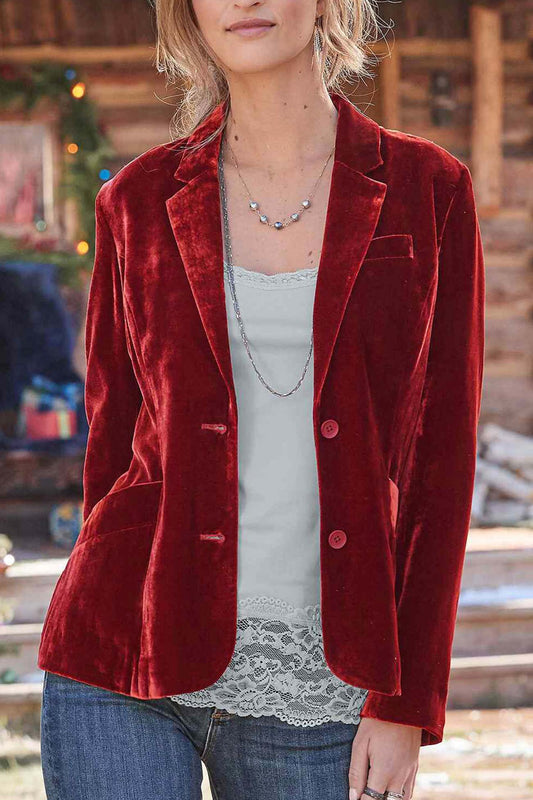 Mariana | Velvet blazer crop coat