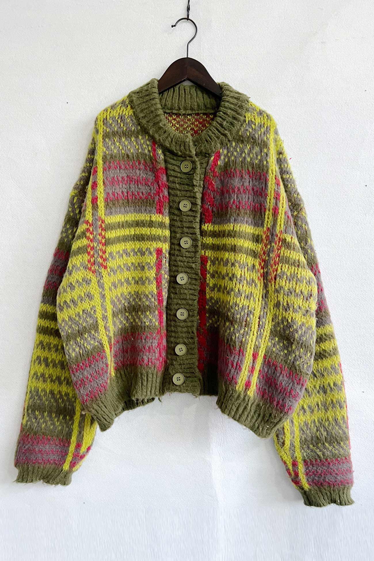 Karin | Vintage cardigan with contrast stripes