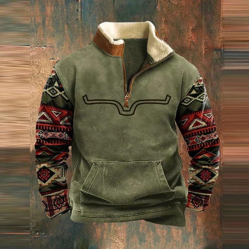 Bruce | Men's Fleece Quarter-Zip Western Pullover