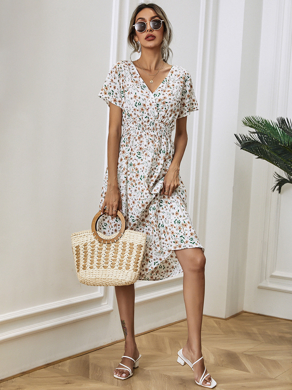 Fatima® | Women's dress with floral pattern