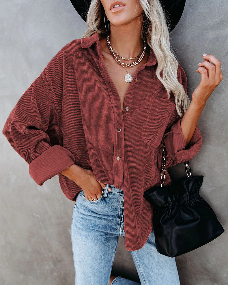 Brunet® | Stylish Oversized Blouse With Button Closure