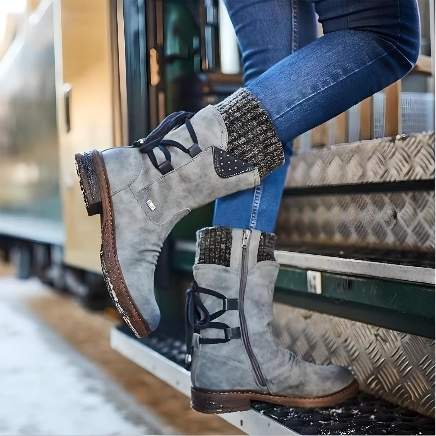 Carla | Lace-up snow boots