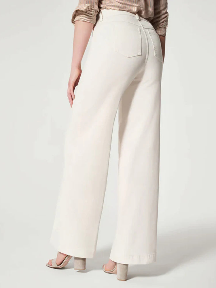 Yasmine® | Women's denim-style wide-leg jeans