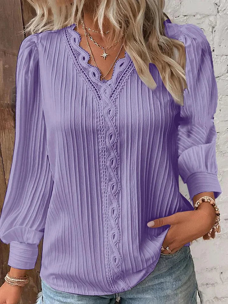 Brunissende® | Elegant Blouse With Lace Decorations
