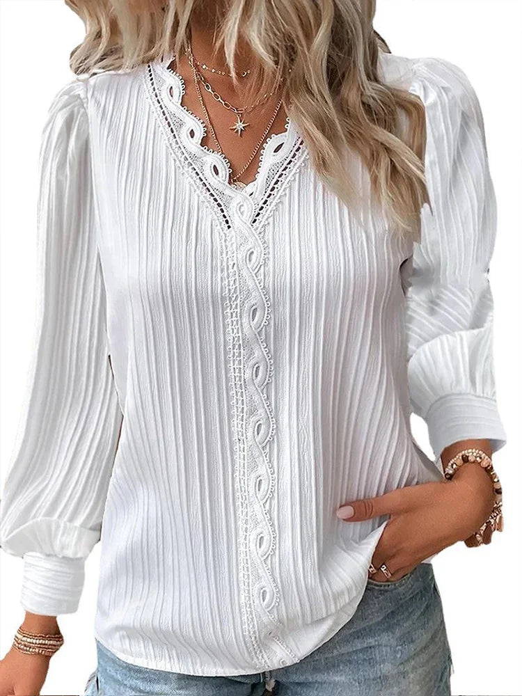 Brunissende® | Elegant Blouse With Lace Decorations