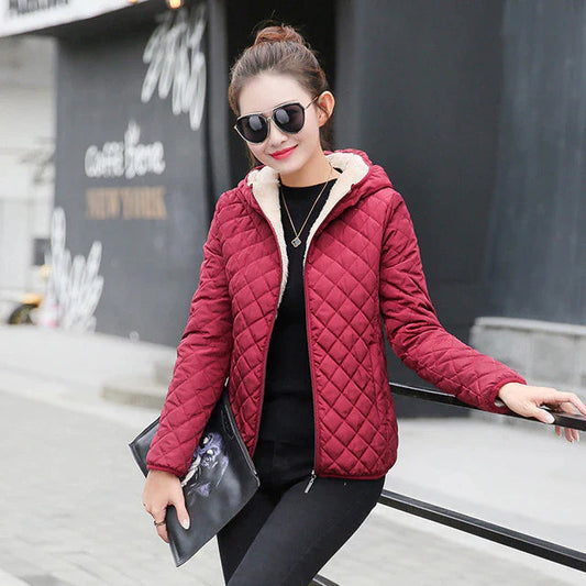 Nathalie | Lined women's coat with hood