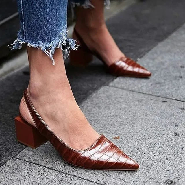 Eloise | Women’s Elegant Spring Block Heel Pumps