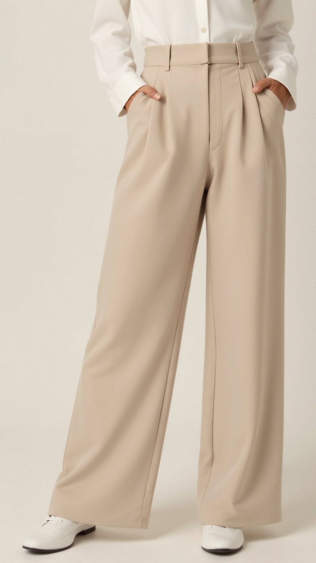Caroline | Women’s High Waisted Wide Leg Trousers