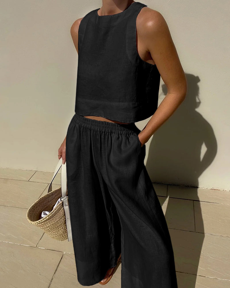 Vanesa® | Lightweight Sustainable Linen Women's Two-Piece Set