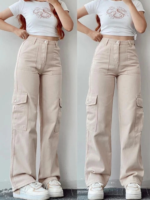 Bethsaida® | Urban Wide Cargo Jeans For Women