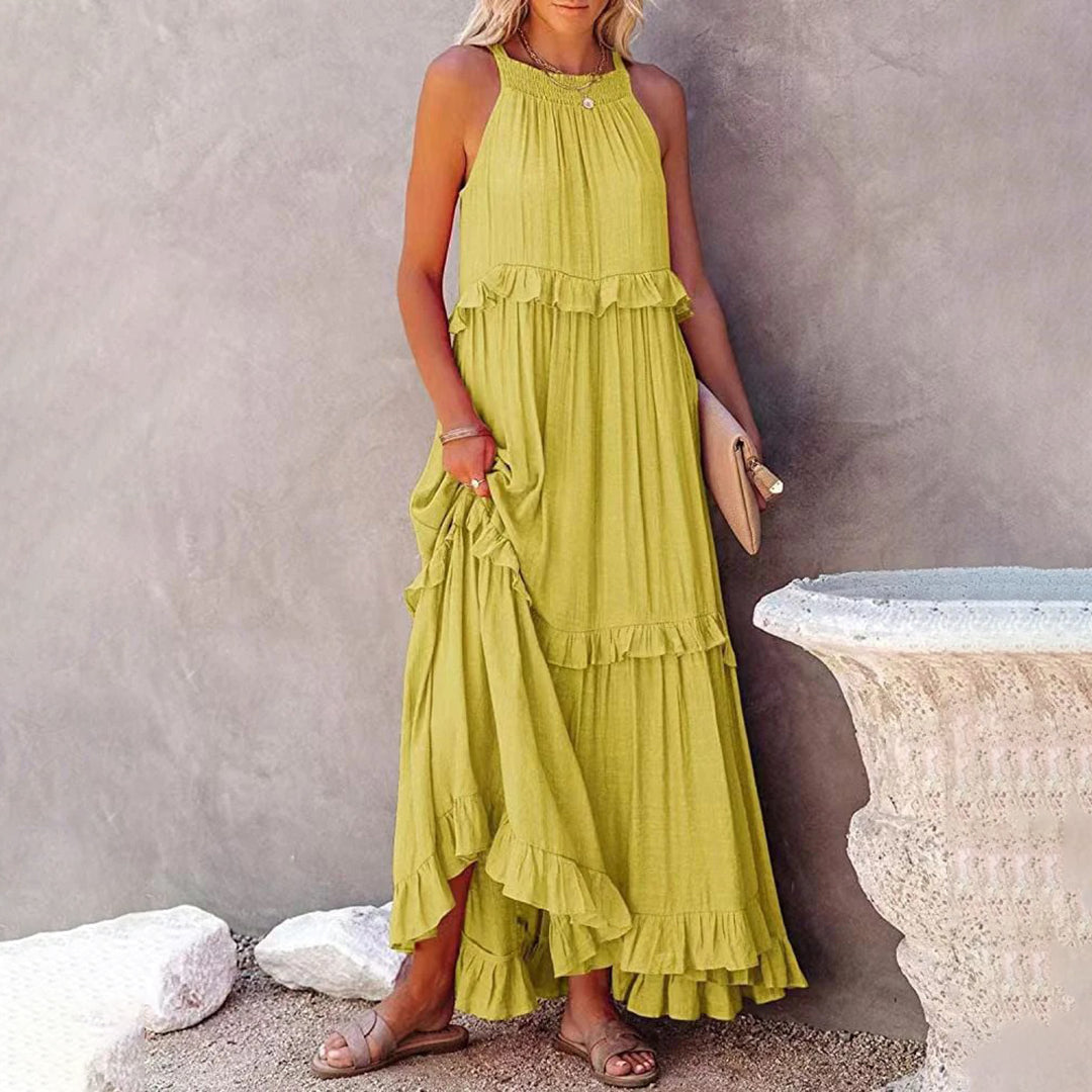 Aurora® | Elegant Sleeveless Maxi Dress With Ruffles