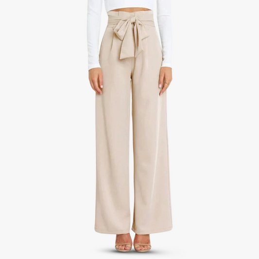 Andrea® | Wide women's trousers with tie belt
