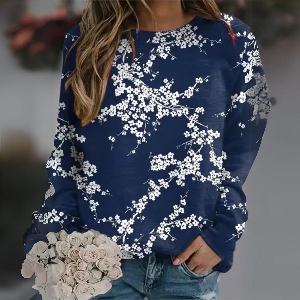 Bianca | Casual, floral long-sleeved shirt