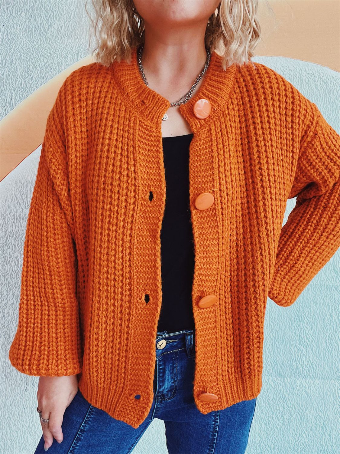 Adelheid | Long sleeve cardigan with buttons