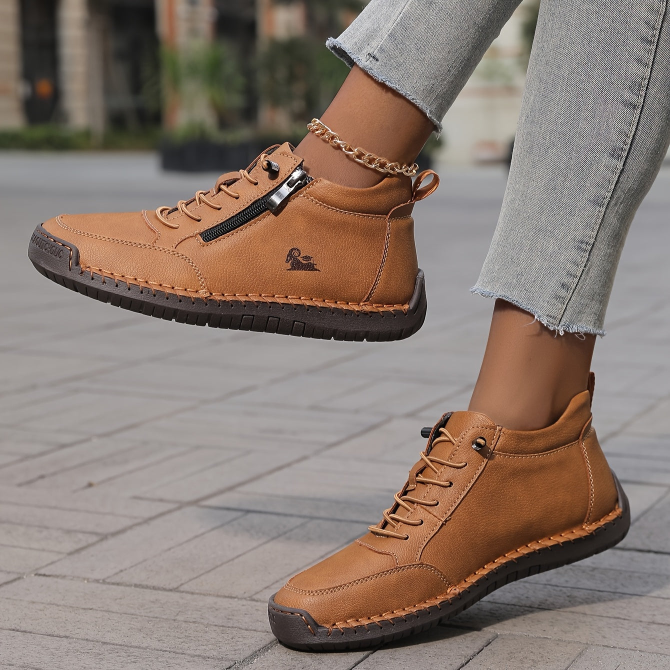 Danielle | Women Spring Zip Up Walking Sneakers
