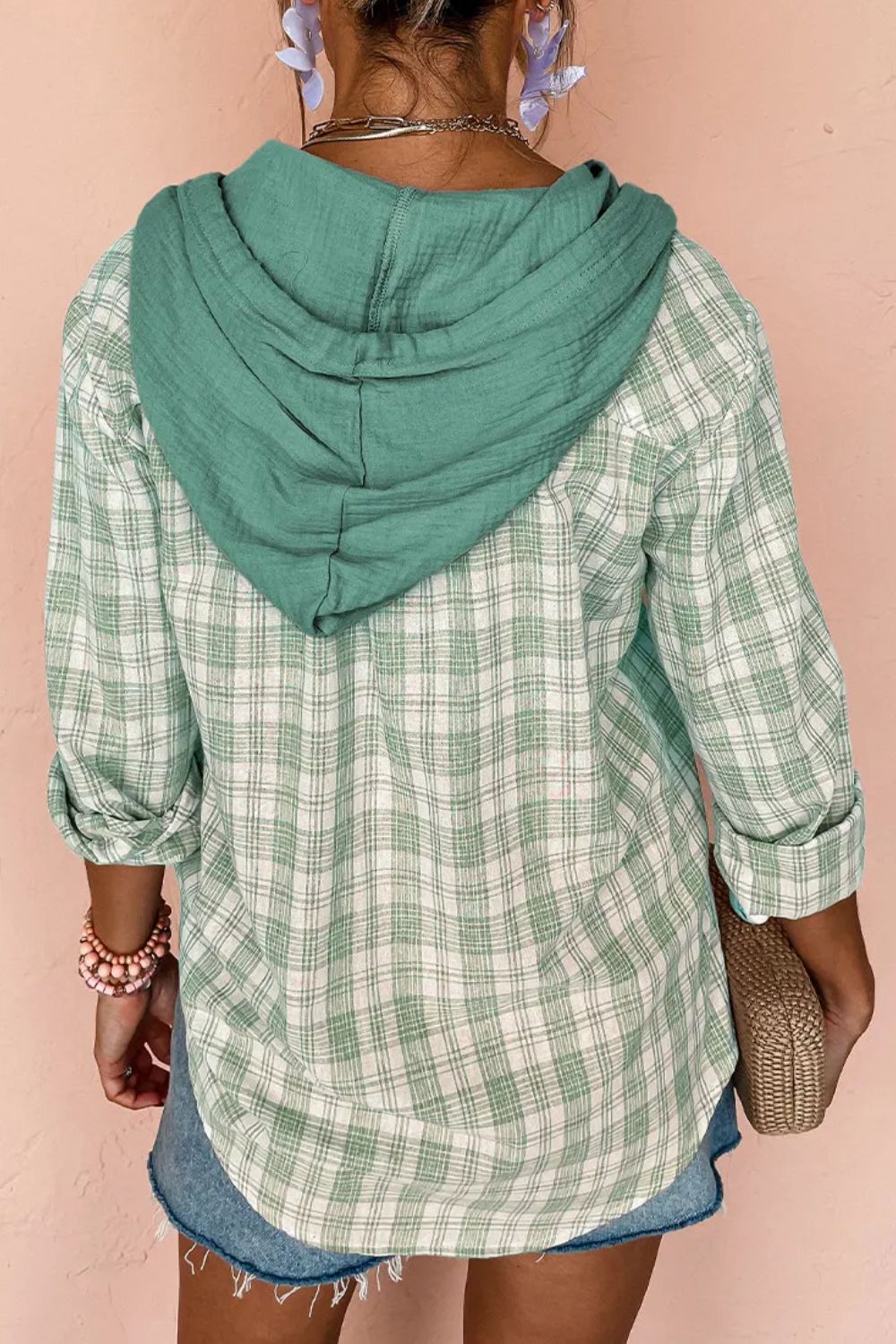 Carolina | Hooded jacket with drawstring and buttons