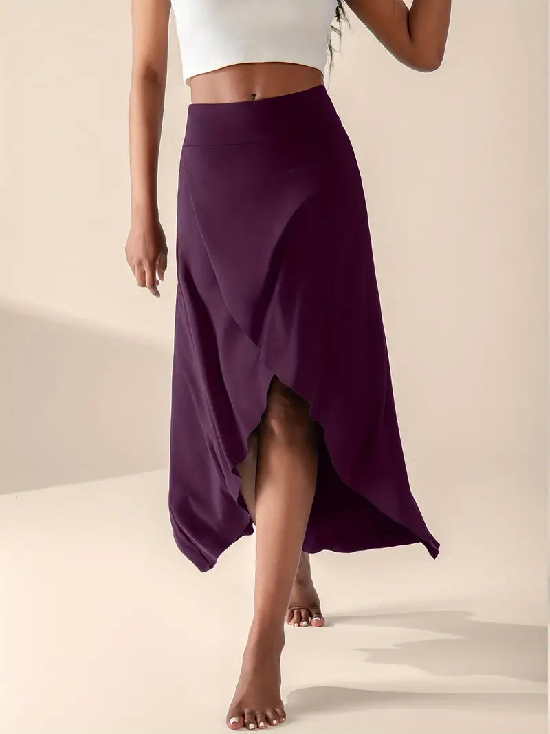 Luciana® | High Waist Slit Skirt With Pockets