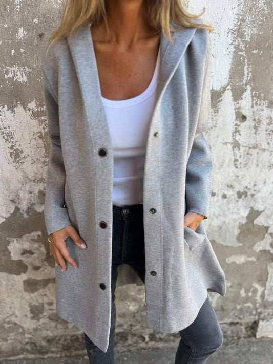 Anabel® | Cardigan with buttons and hood